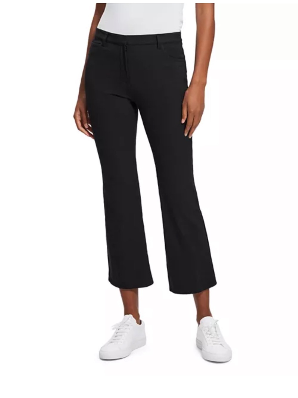 Theory Black Kick Flare Stretch Pants Size 8
